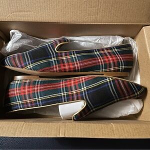J Crew tartan loafers